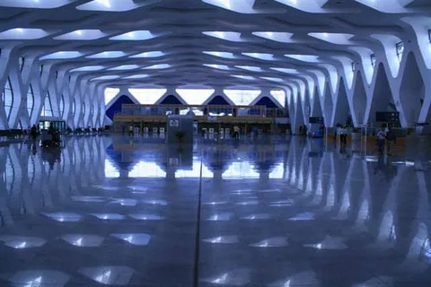 beautiful view of the marrakech airport