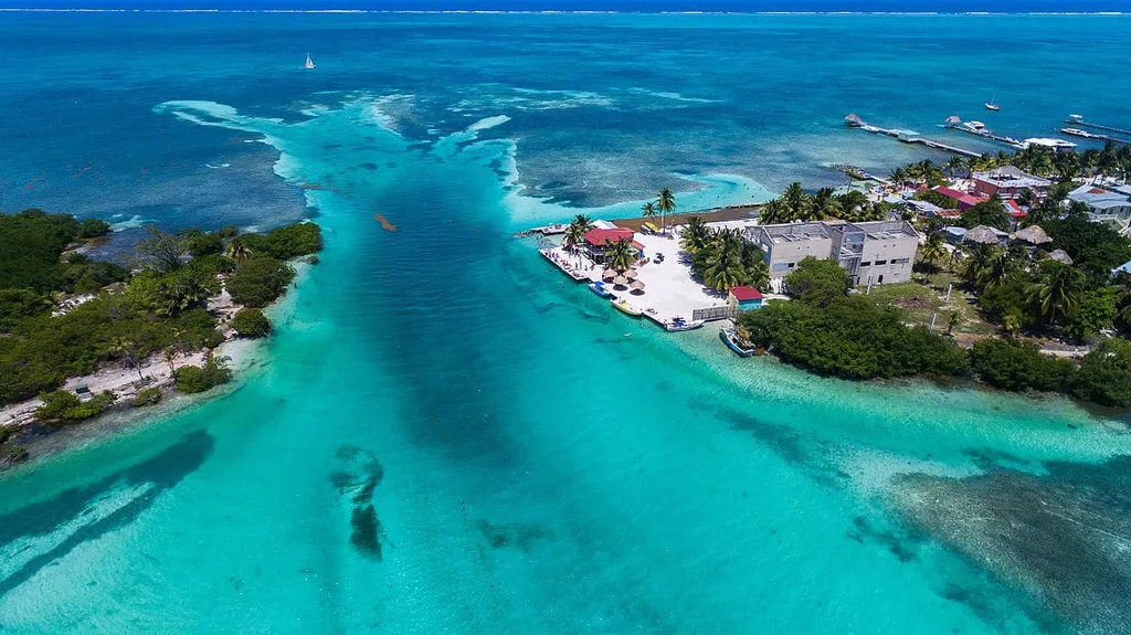 Aerial view of Belize