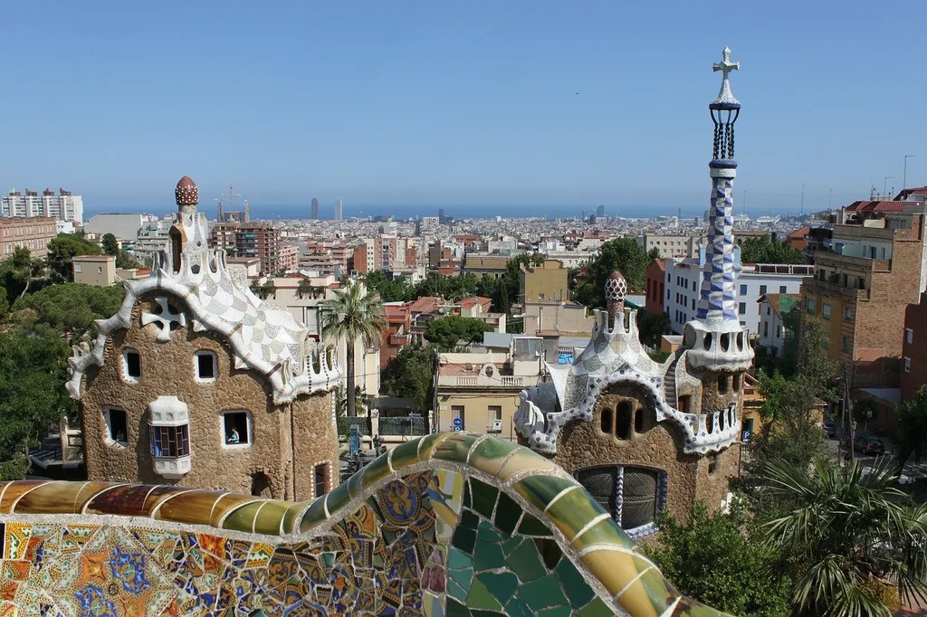 View of Barcelona from a rooftop