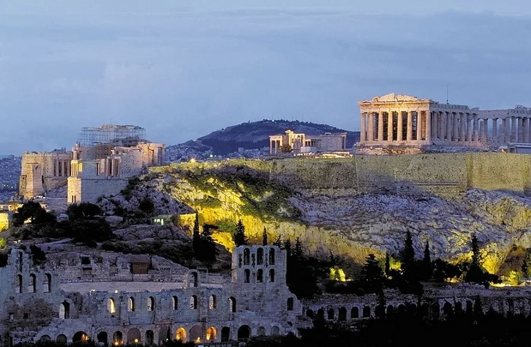 The view of Acropolis in Athens 