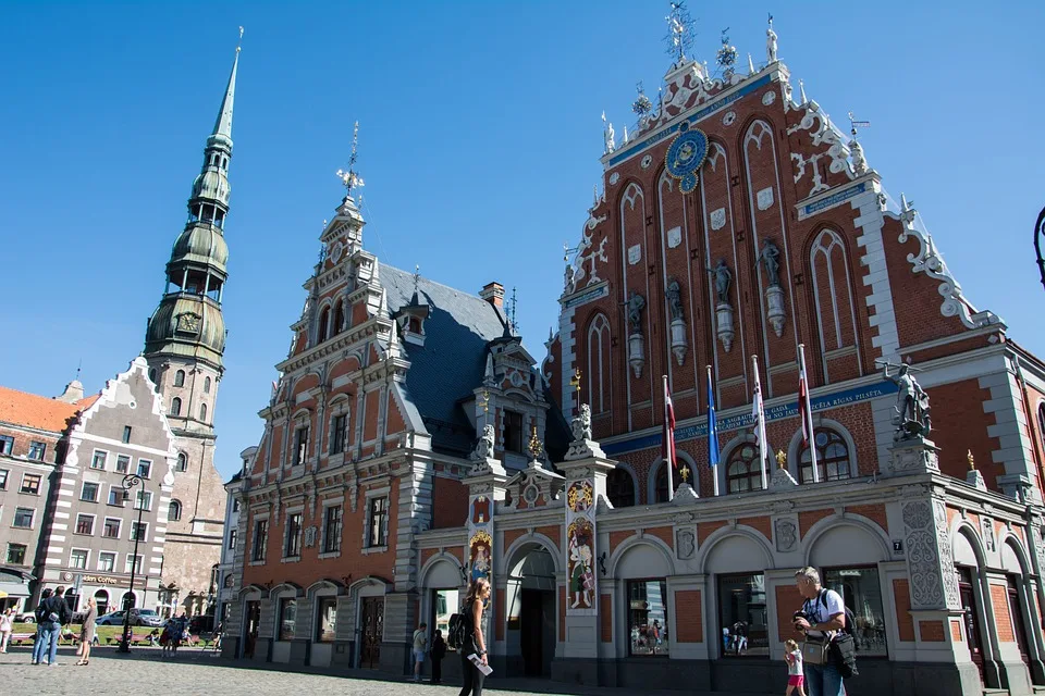 Town Hall Square in Riga, Latvia