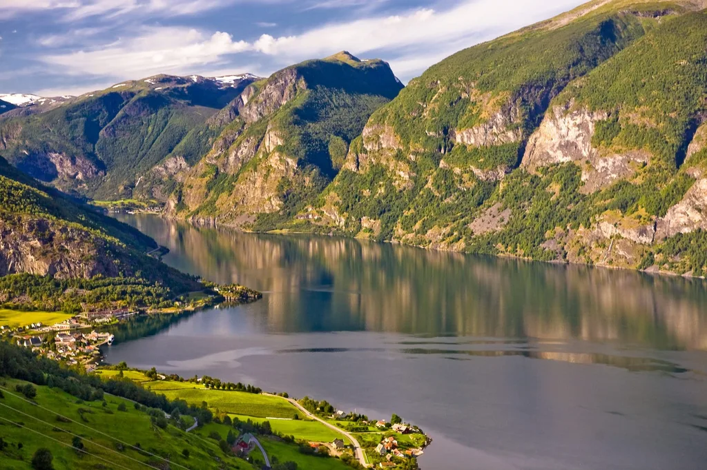 Flåm, A Small Town in Aurlandsfjorden