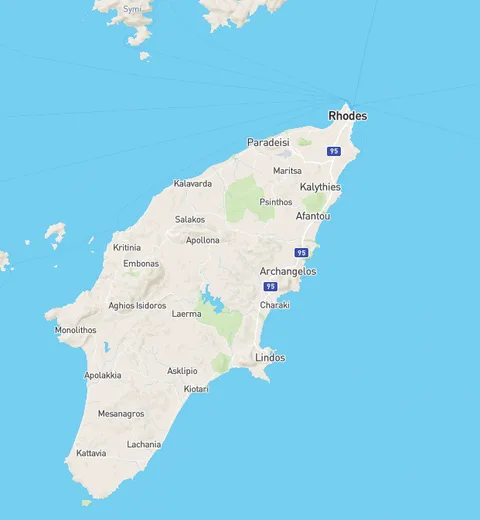 Rhodes island map