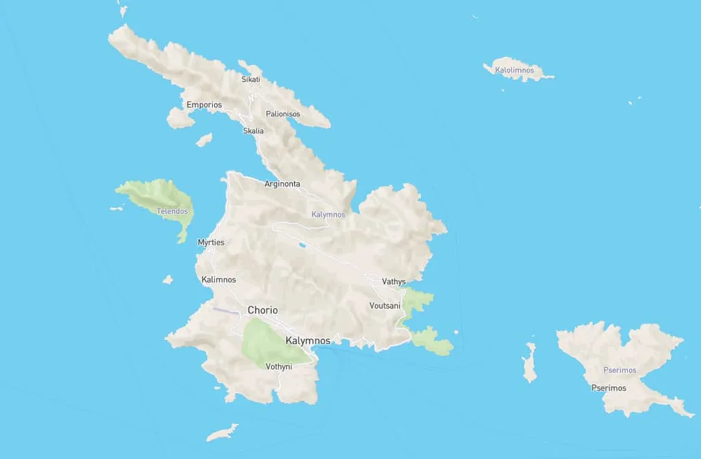 Kalymnos island map