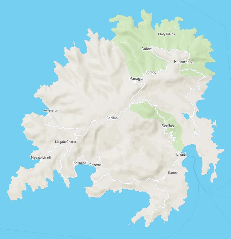 Serifos island map