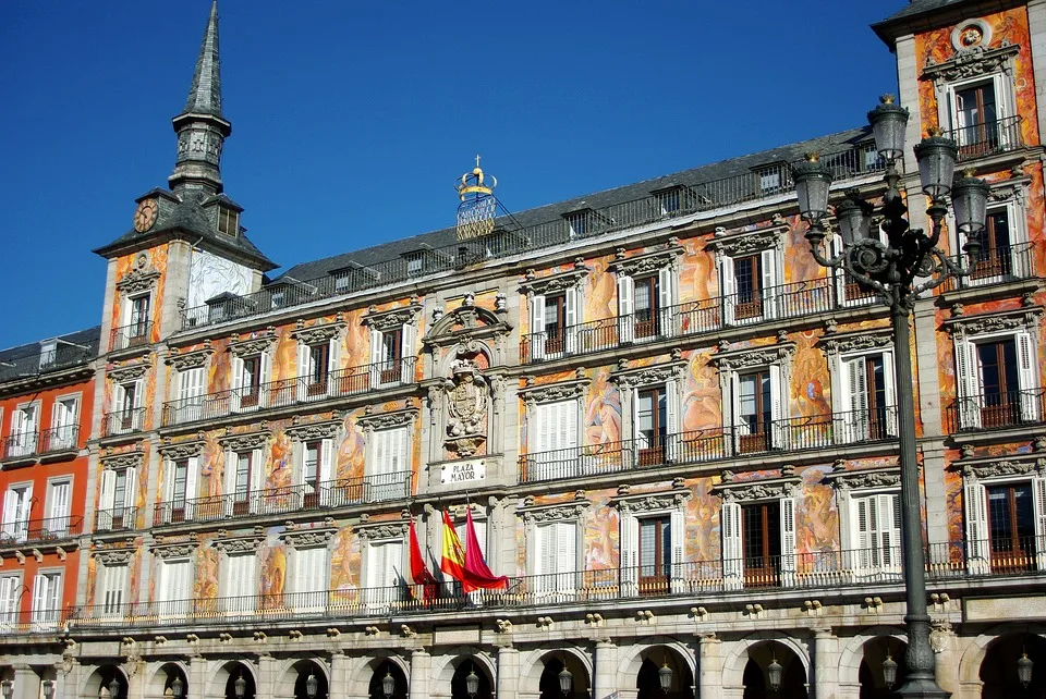Plaza Mayor Square in the Historic Part of Madrid