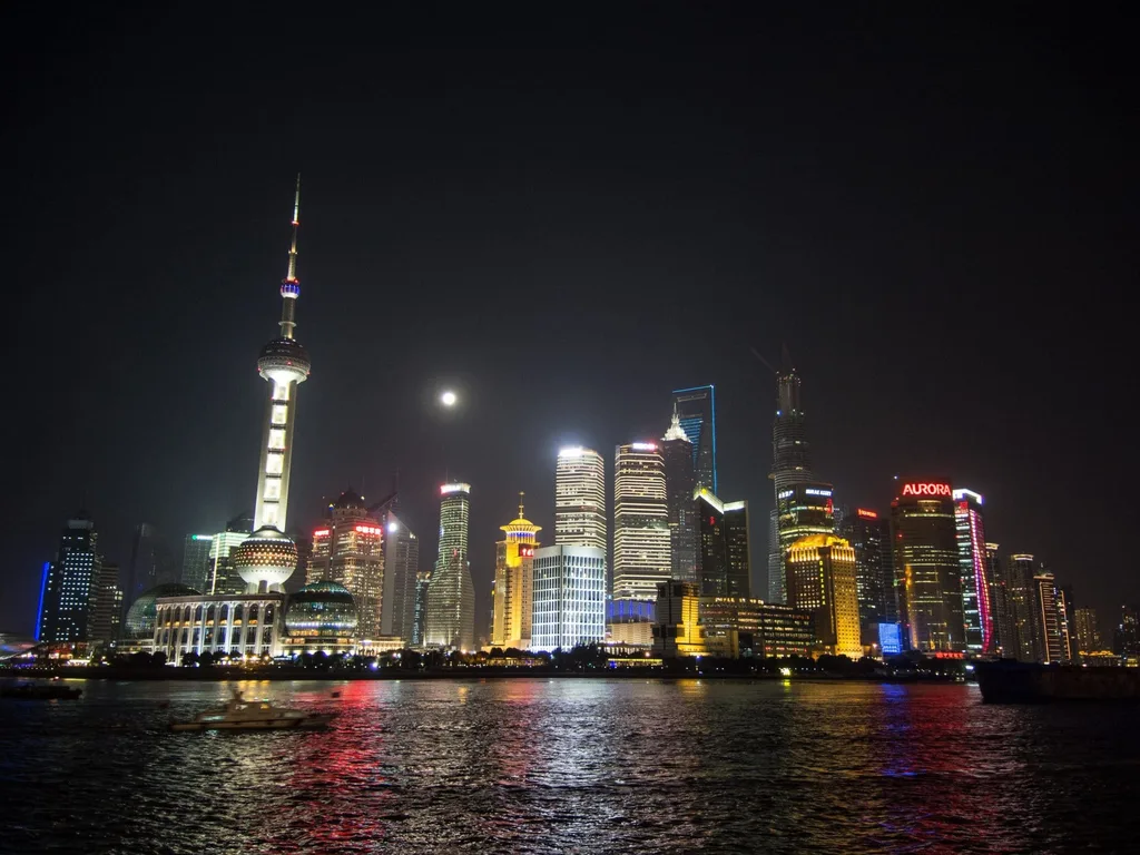 building lights in shanghai china
