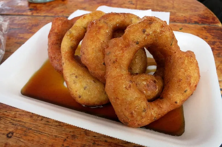 Deep fried squash and sweet potato