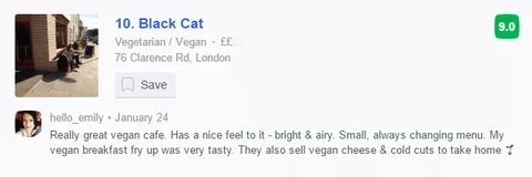 Black Cat - Vegan cafe in London