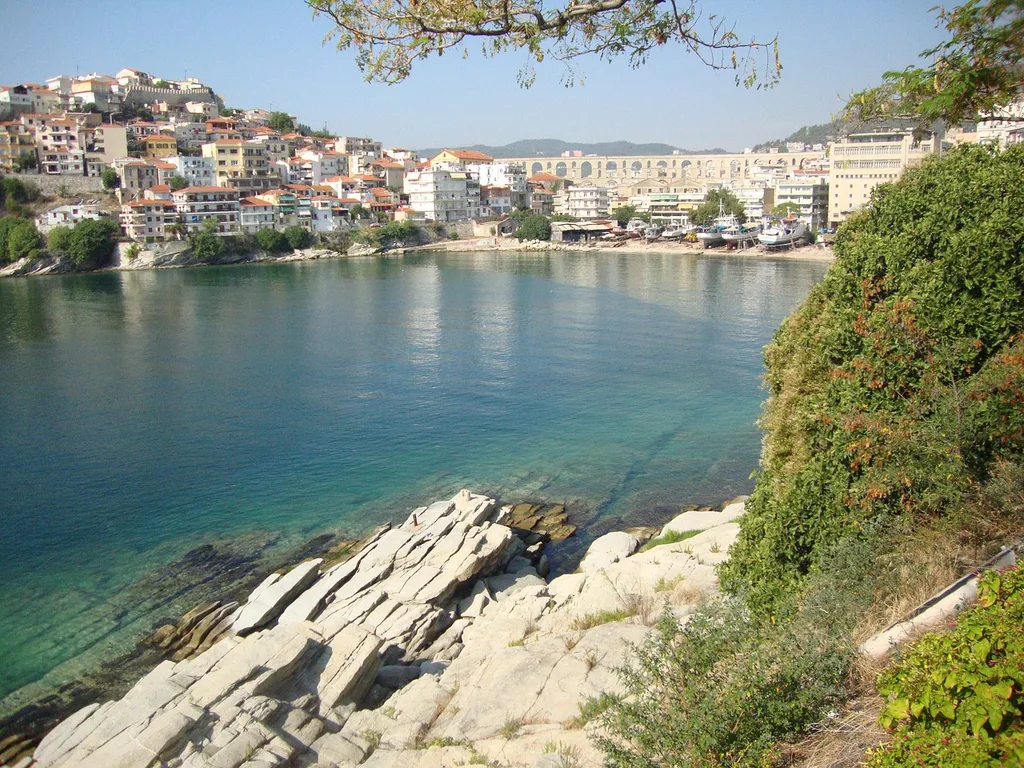 Beautiful view of Kavala in Northern Greece