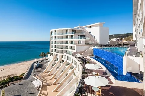 Beachfront terrace of the Sesimbra Hotel & Spa