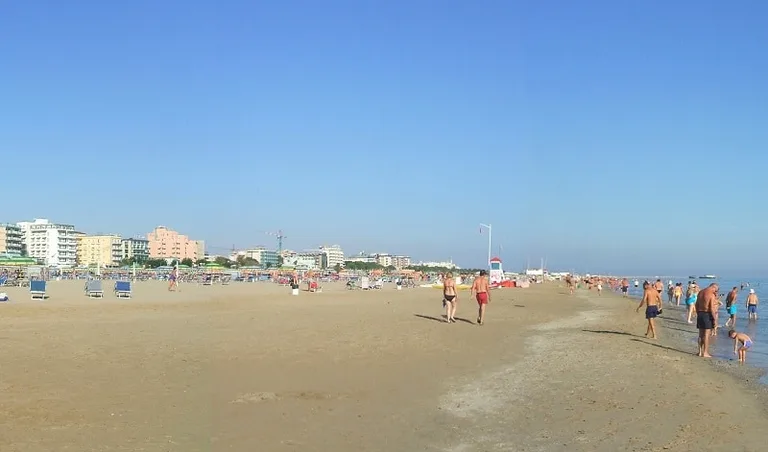 Rimini Beach in Emilia-Romagna, Italy