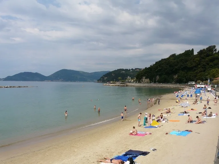 Lerici Beach in Liguria, Italy