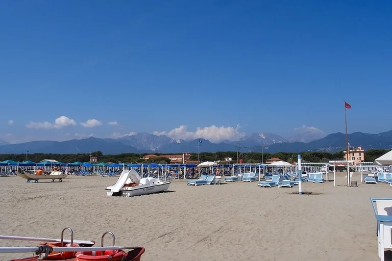 Versilia Beach in Tuscany, Italy