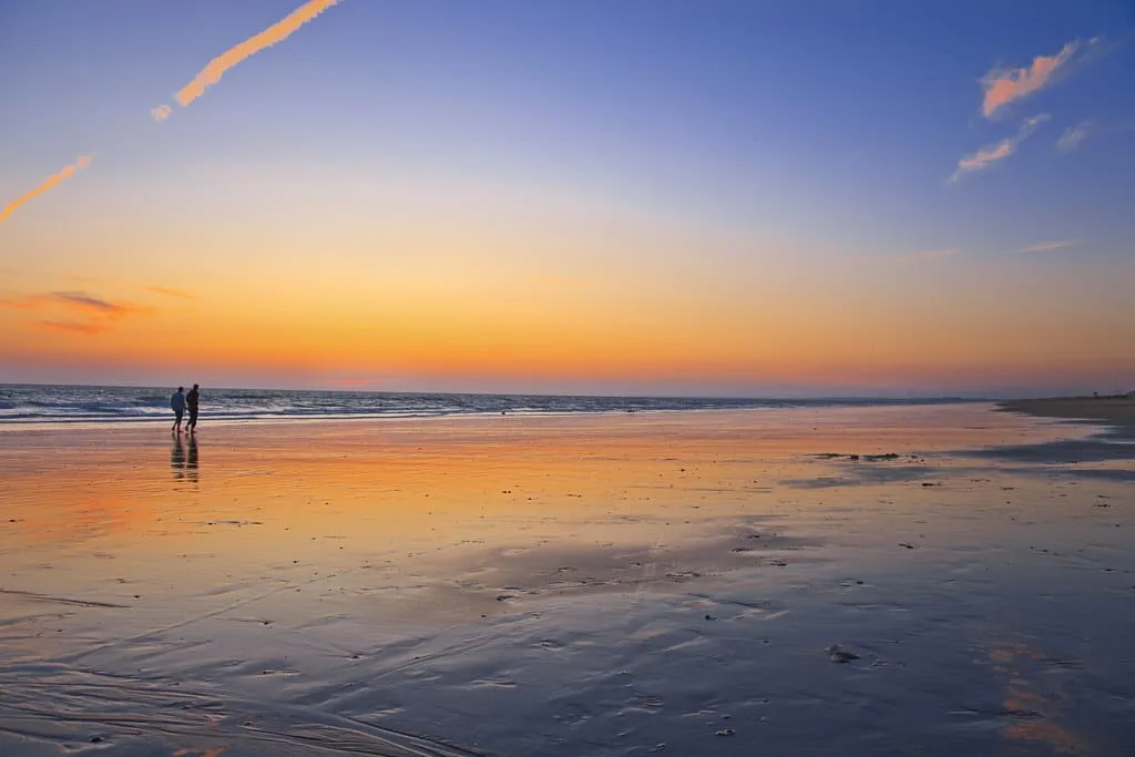 A beautiful sunset on the coast of Andalusia