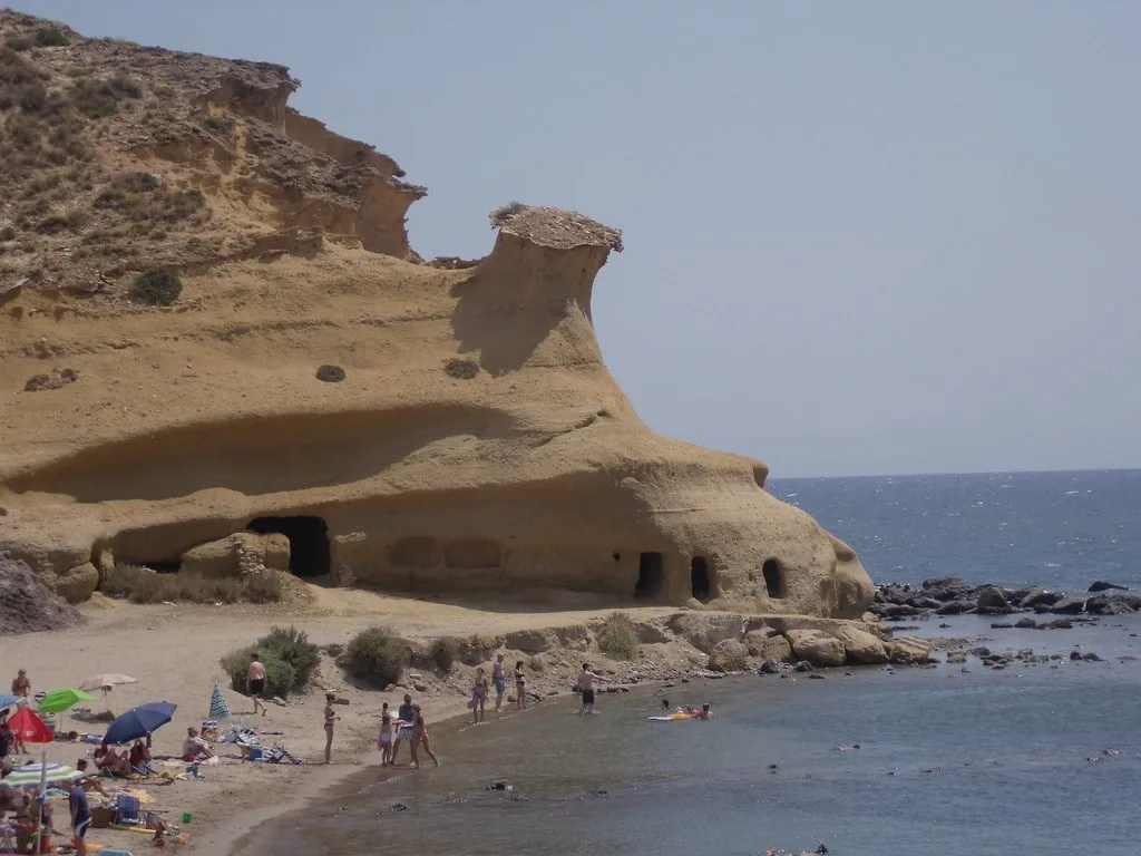 Strange rock formation on Playa de los Cocedores