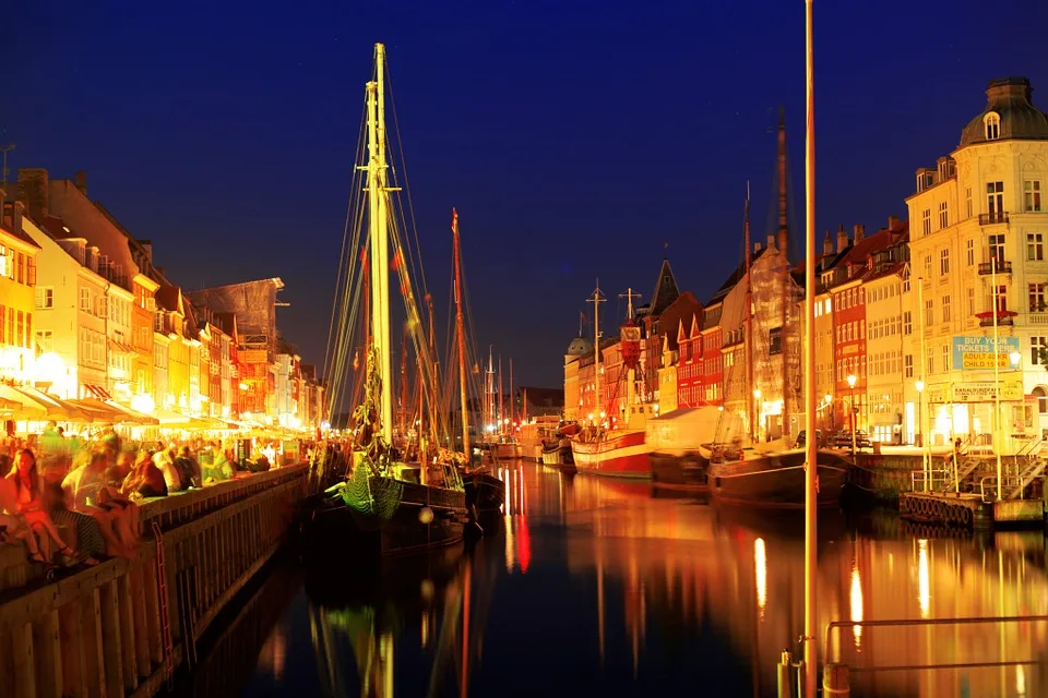 Bustling nightlife of Copenhagen