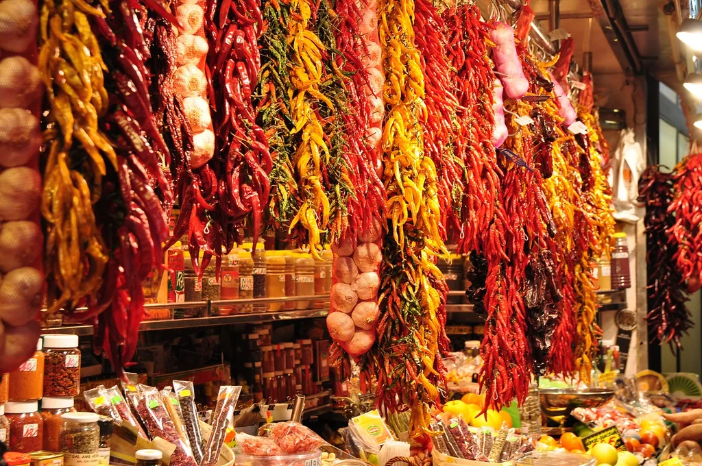 Autumn market in Barcelona