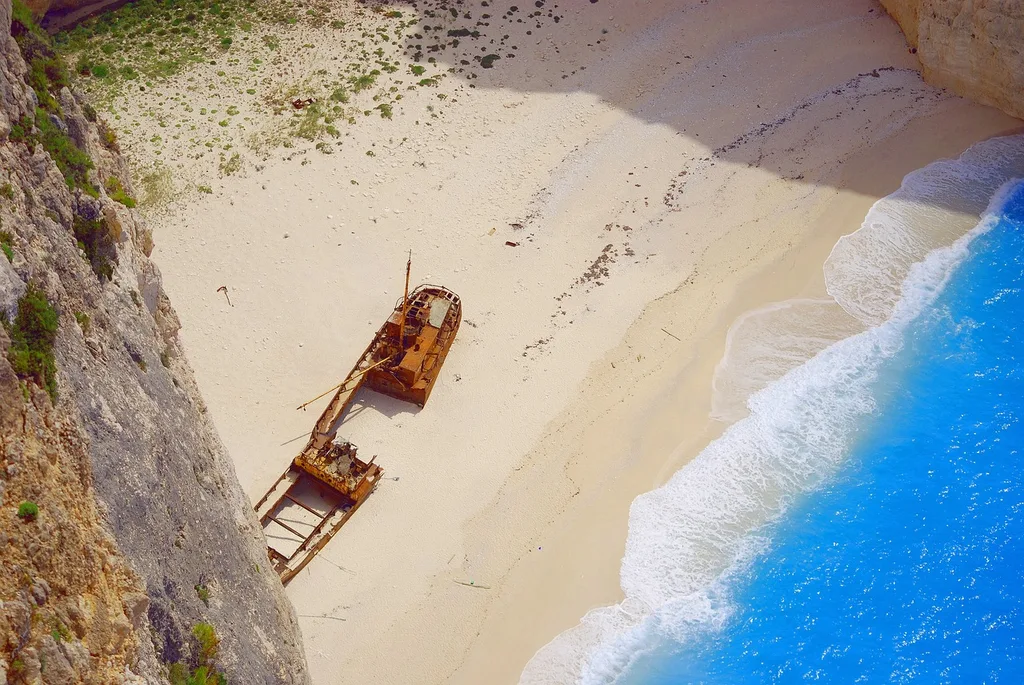 The iconic Navagio beach