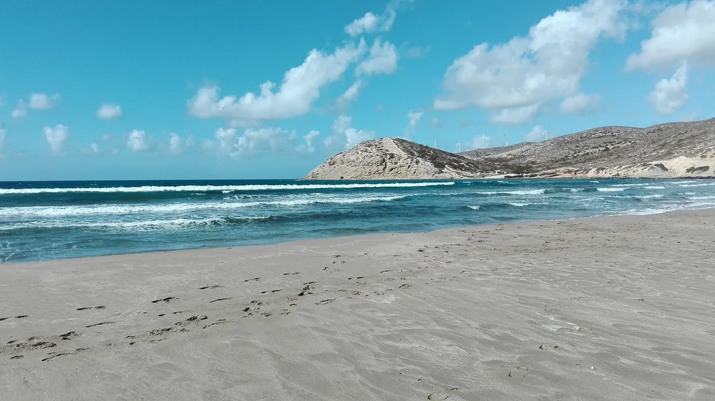 Waves at a beach in Rhodes