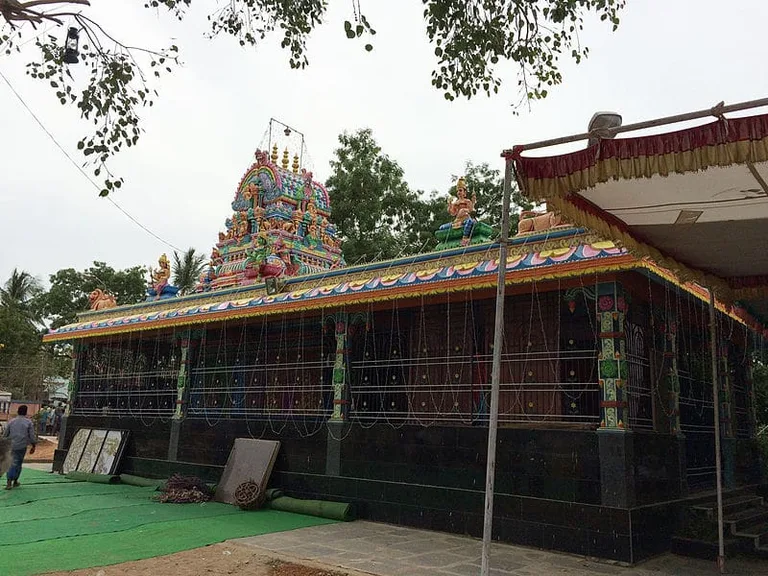 Sideways view of a temple in Nelllore (Aretamma Temple).
