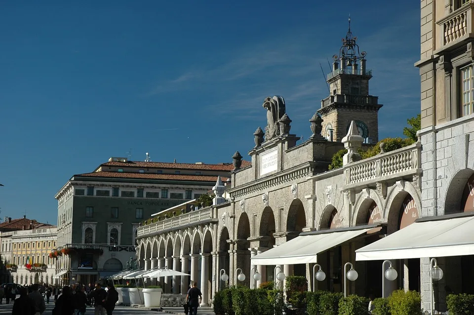 The City Square in Bergamo, Italy