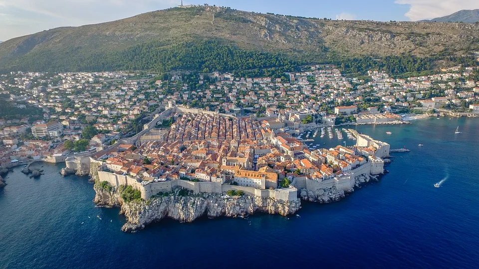 The city of Dubrovnik as Seen from Above