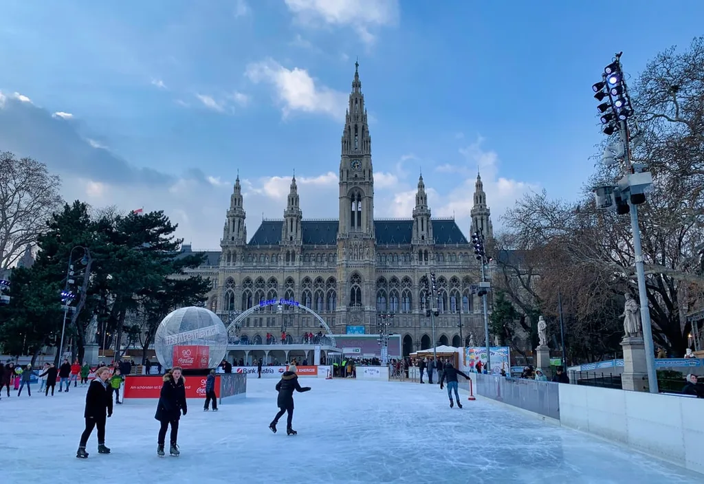 snowy Vienna at Christmastime