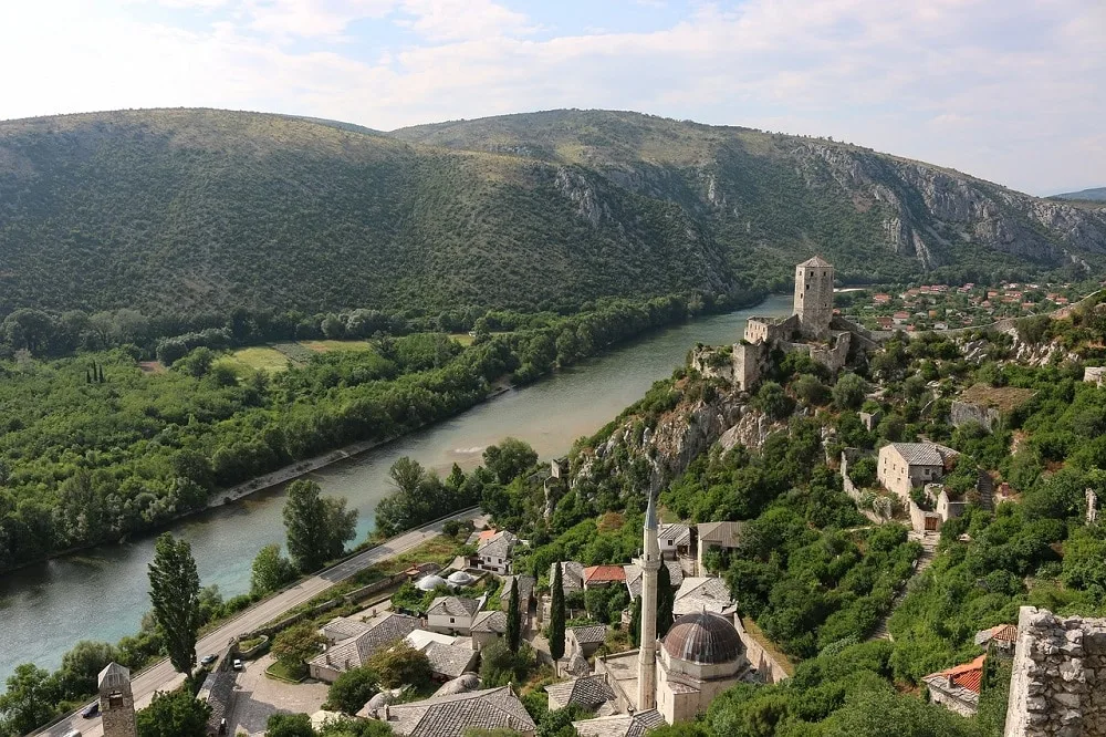 Image of nature and old town in Bosnia