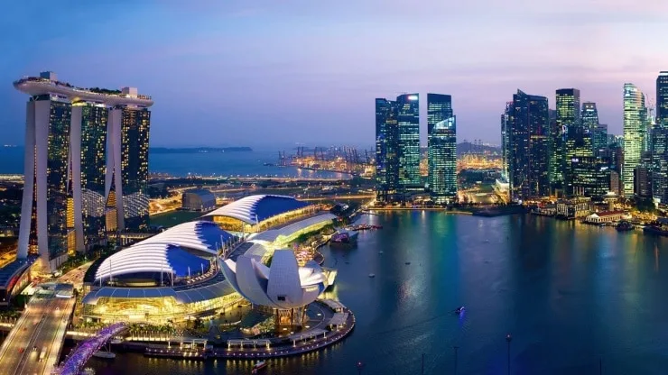 Nighttime Photo of Marina Bay Sands Skyline
