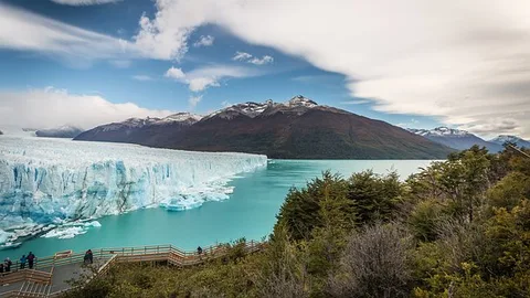 Turquoise water of Perito Moreno in La Payunia Provincial Reserve