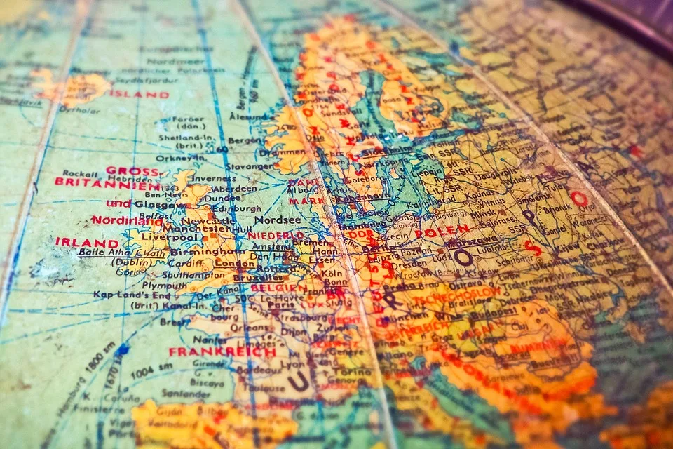 The map of Europe