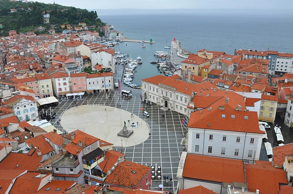 A quiet seaside town Piran in Slovenia