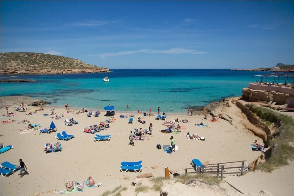Cala Comte beach in Ibiza is a feast for the eyes