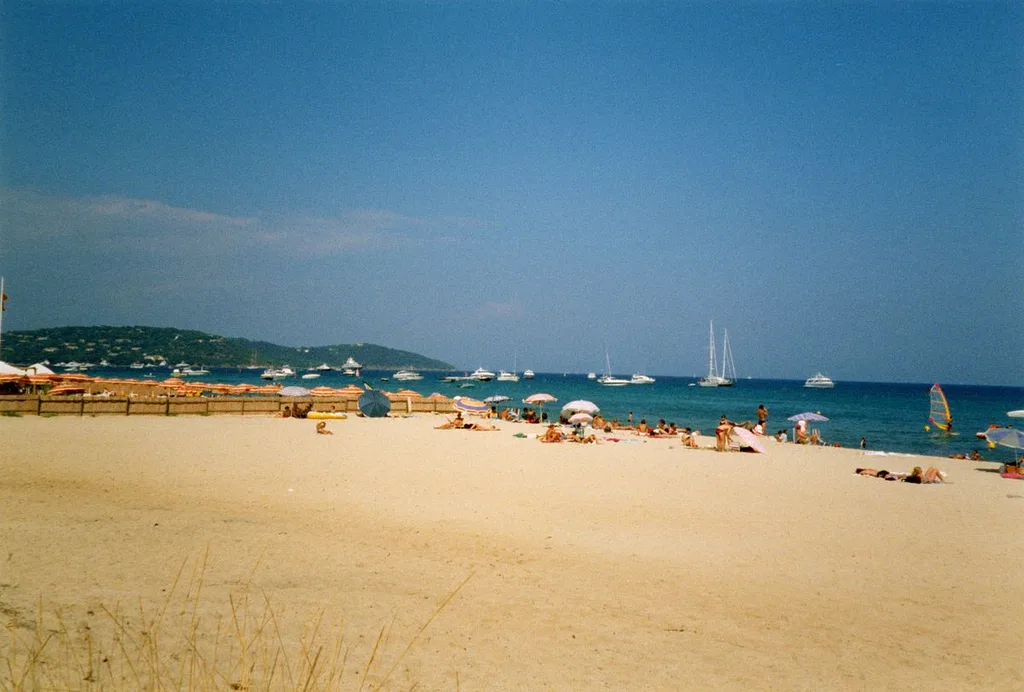 White sand at Pampelonne Beach