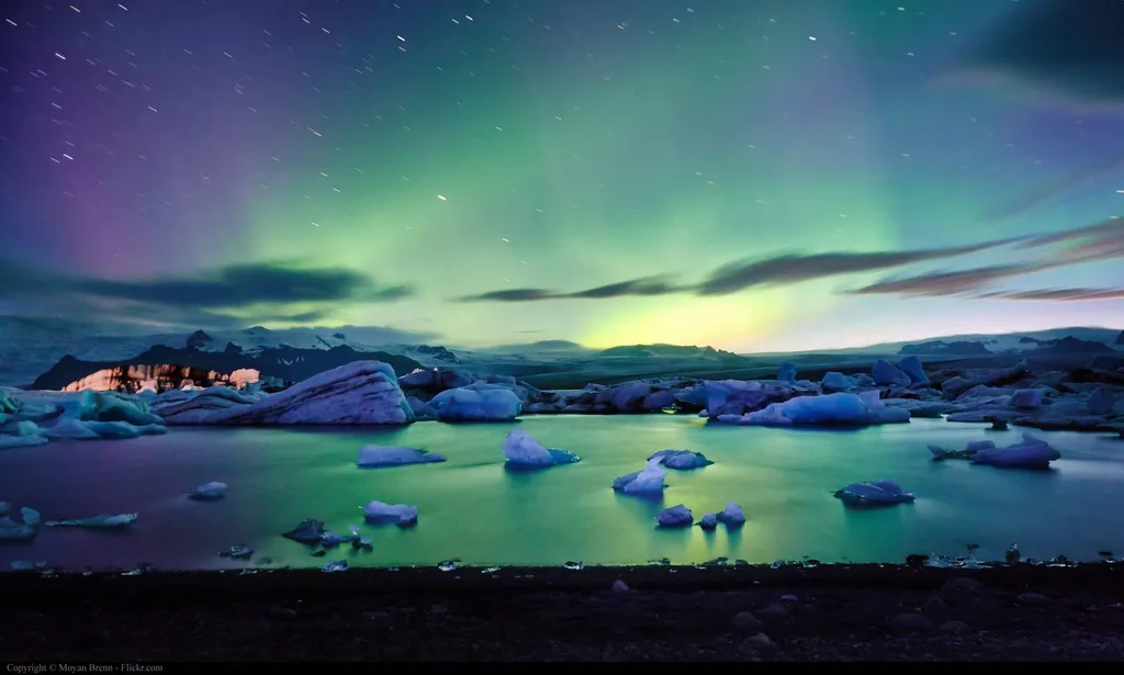 Aurora Borealis above the Blue Lagoon looks magical