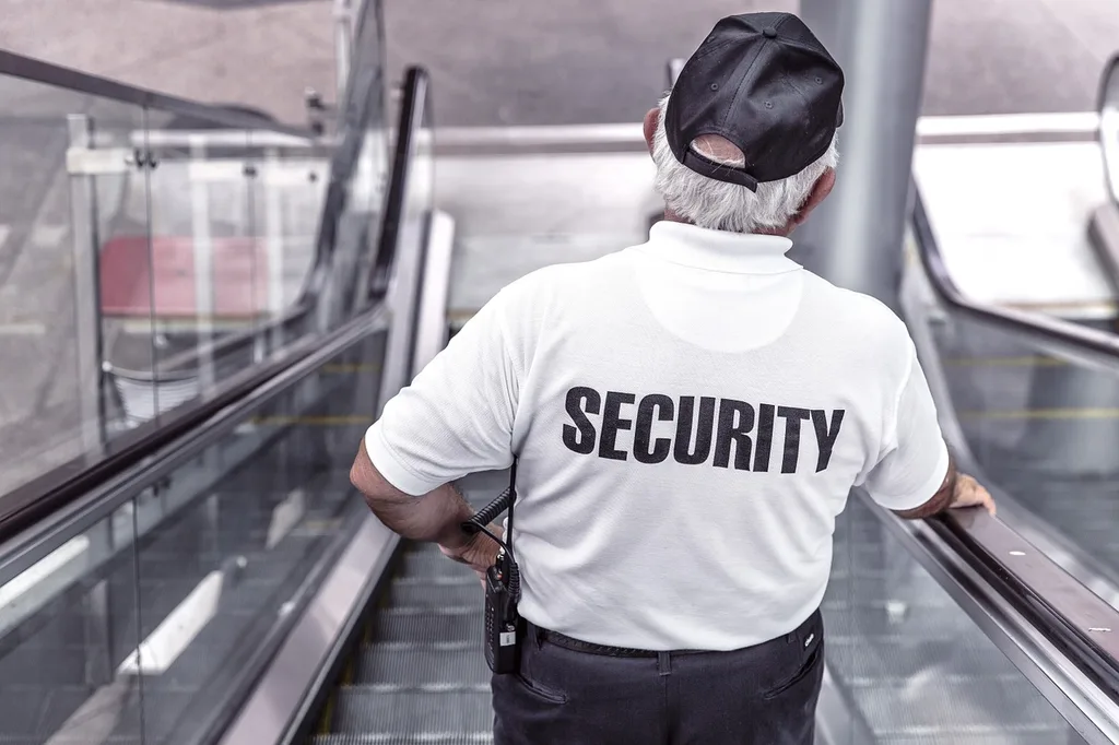 Transportation security officer on airport
