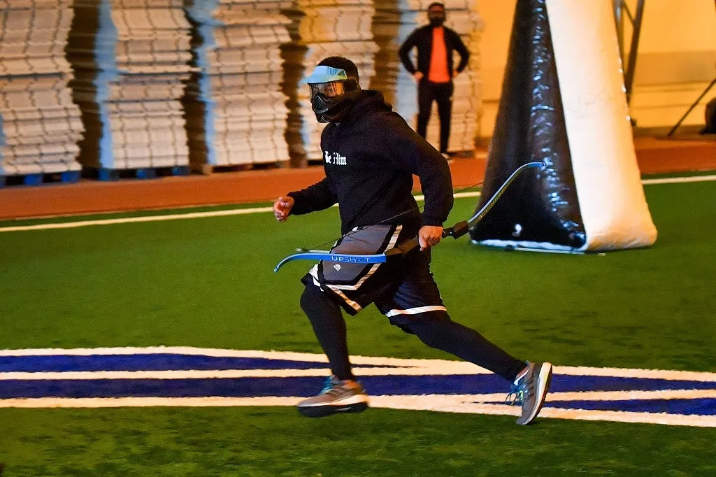 A Player Equipped for Tag Archery