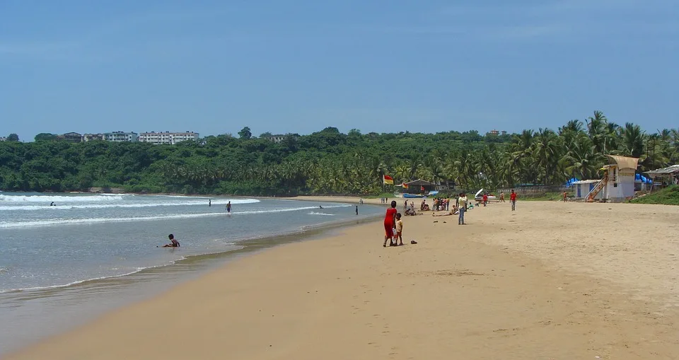 A Sandy Beach near Bogmallo Resort Goa