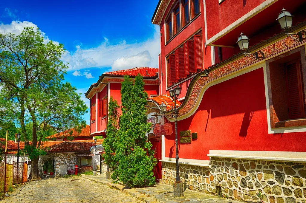 Ornamanetal building in the Old Town of Plovdiv