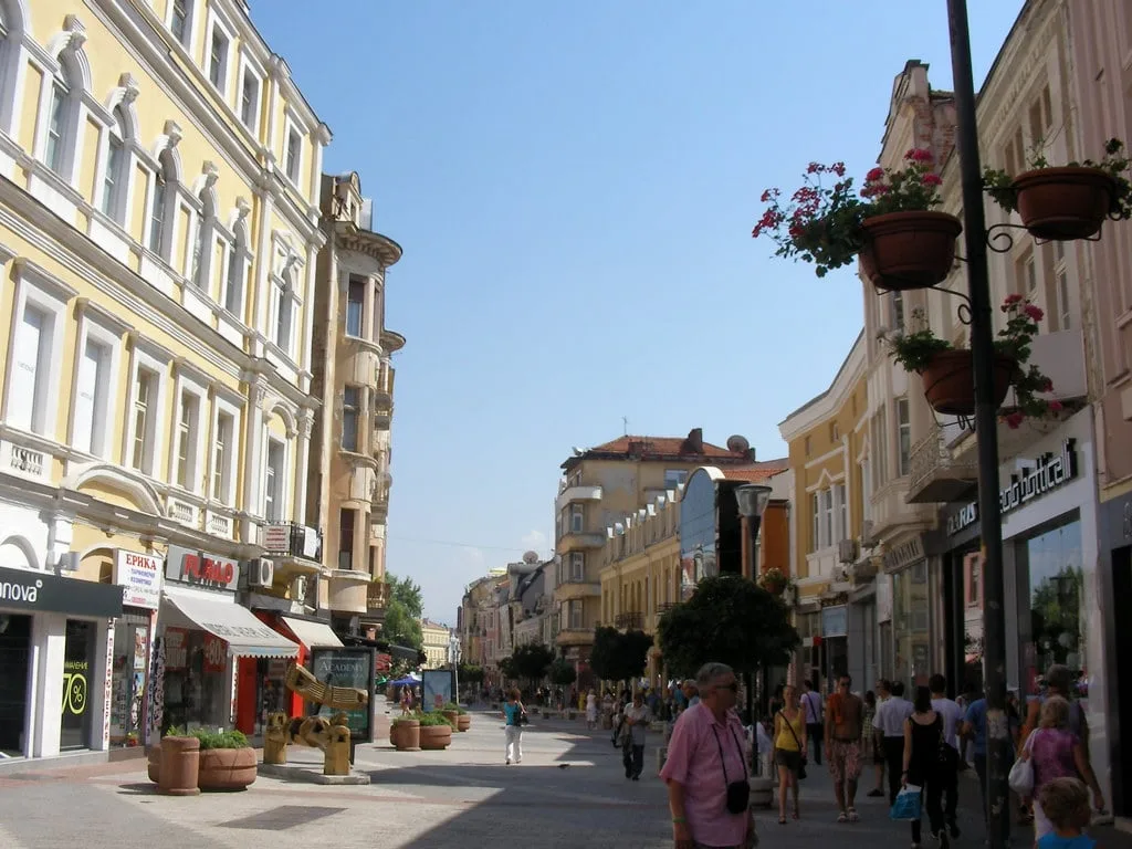 Knyaz Alexander I Main Street in Plovdiv