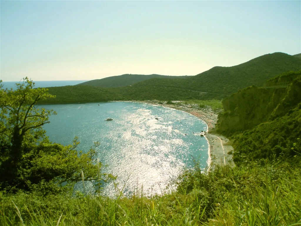 Two sections of Jaz Beach from Above