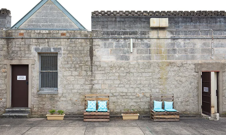Backyard in Mount Gambier Jail Hotel