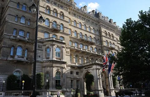 Exterior of The Langham Hotel in London, purportedly haunted by multiple ghosts