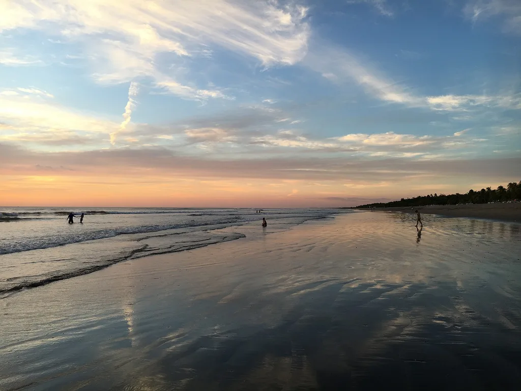 Sunset on a beach in Nicaragua