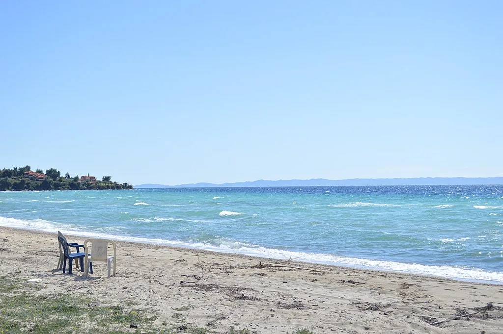 Nikiti Sandy Beach with Chairs
