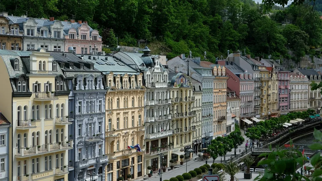 Town center in Karlovy Vary