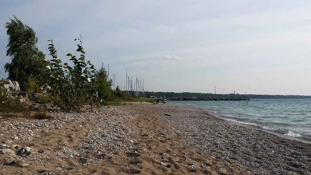 North Shore Park Beach with Pebbles
