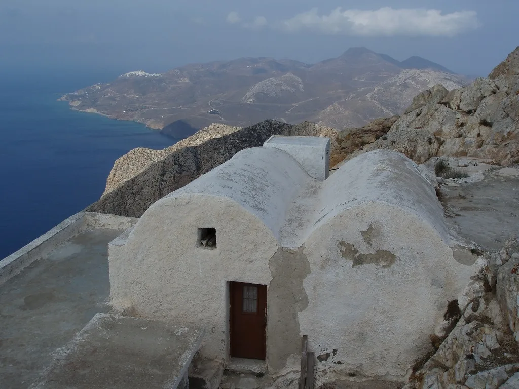 Stone House on Anafi Island in Greece