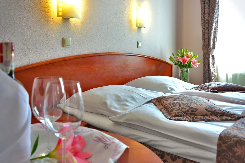 A romantic room at a hotel